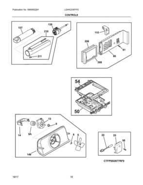 06 - Controls Diagram and Parts List for LGHK2336TF0  Frigidaire Refrigerator