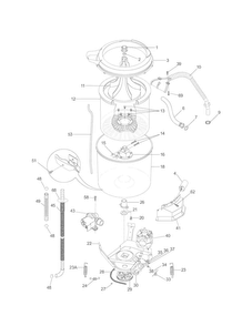 Motor/tub Diagram and Parts List for 41797812700  Kenmore Washer Dryer Combo