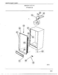 Freezer 13 Cubic Feet Page 3 Diagram and Parts List for 43051-0B  Frigidaire Freezer
