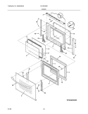 DOOR Diagram and Parts List for CGLES385ES2  Frigidaire Wall Oven