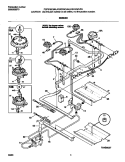 BURNER Diagram and Parts List for FGF376CJBA  Frigidaire Range