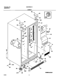 CABINET Diagram and Parts List for GS23HSZCC1  Frigidaire Refrigerator