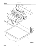 CONTROL PANEL Diagram and Parts List for CRGR442AS2  Frigidaire Dryer