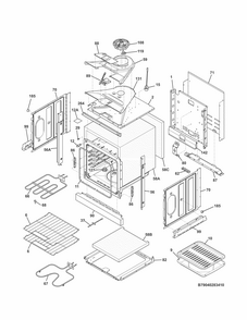 Body Diagram and Parts List for 79040283410  Kenmore Wall Oven