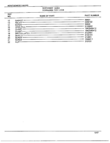 Dishwasher Page 3 Diagram and Parts List for 1236B  Frigidaire Dishwasher