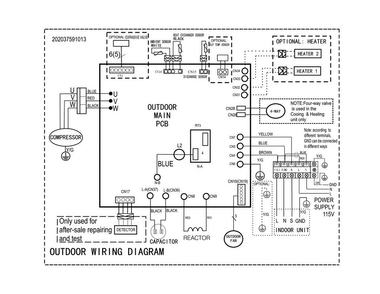 Wiring Diagram Diagram and Parts List for FFMS091CQ10  Frigidaire Air Conditioner