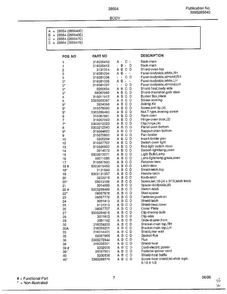 Body Page 2 Diagram and Parts List for 285647D  Frigidaire Range