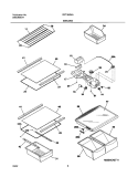 SHELVES Diagram and Parts List for FRT18IG4AT4  Frigidaire Refrigerator