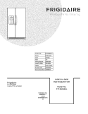 COVER Diagram and Parts List for FPHS2386LF1  Frigidaire Refrigerator