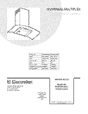 COVER Diagram and Parts List for RH36WC60GSA  Uni Range Hood