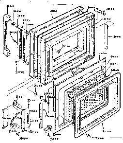 Door Parts Diagram and Parts List for 5648888310  Kenmore Microwave