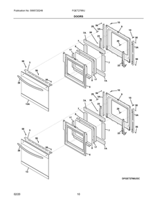 Doors Diagram and Parts List for FGET2766UFC  Frigidaire Range