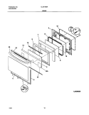 DOOR Diagram and Parts List for GLGF388AQA  Frigidaire Range