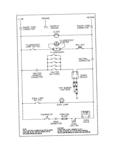 Wiring Diagram Diagram and Parts List for TGF605WFD5  Tappan Range