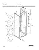 REFRIGERATOR DOOR Diagram and Parts List for WRS23MF5AS4  Westinghouse Refrigerator
