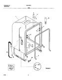TUB Diagram and Parts List for FDB750RCB0  Frigidaire Dishwasher