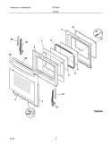 DOOR Diagram and Parts List for FEFS66DQC  Frigidaire Range