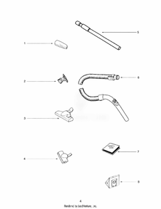 Accessories Diagram and Parts List for EL6986B  Electrolux Canister Vacuum