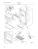 CABINET Diagram and Parts List for GLFH1767GW1  Frigidaire Freezer