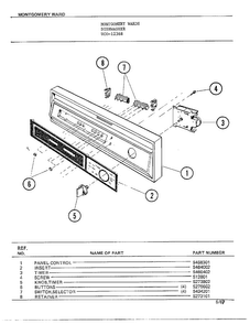 Dishwasher Diagram and Parts List for 1236B  Frigidaire Dishwasher