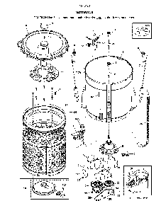 Motor/tub Diagram and Parts List for 41761732811  Kenmore Washer Dryer Combo