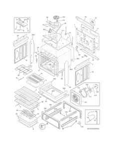 Body Diagram and Parts List for FGES3065PFA  Frigidaire Range