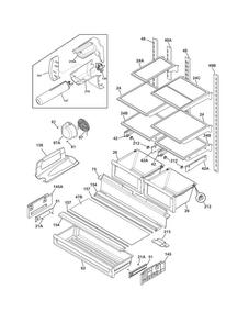 Shelves Diagram and Parts List for FPHF2399PF3  Frigidaire Refrigerator