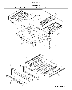 Top/drawer Diagram and Parts List for 79074433810  Kenmore Range