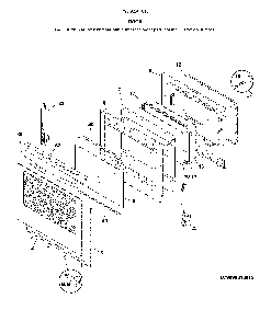 Door Diagram and Parts List for 79092563810  Kenmore Range