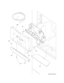 Controls & Ice Dispenser Diagram and Parts List for 25370342419  Kenmore Refrigerator