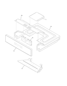 Control Panel Diagram and Parts List for FFEW2725PBB  Frigidaire Wall Oven
