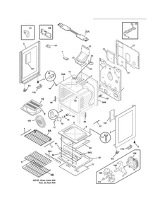 Body Diagram and Parts List for BGGF3042KFR  Frigidaire Range