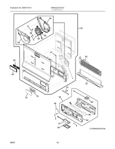 Controls Diagram and Parts List for GRMG2272CF03  Frigidaire Refrigerator