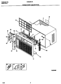 CABINET FRONT AND WRAPPER Diagram and Parts List for GAS258Y2A1  Gibson Air Conditioner