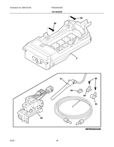 Ice Maker Diagram and Parts List for FRSS2633AS0  Frigidaire Refrigerator