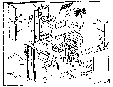 Furnace assemblies Diagram and Parts List for 86776571  Frigidaire Furnace
