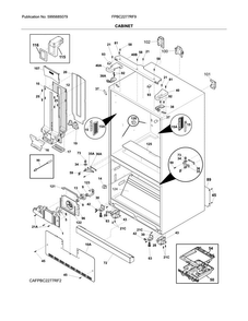 Part Location Diagram of 5304502625 Frigidaire Main Power Control Board