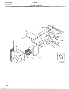 Air Handling Parts Diagram and Parts List for 5195006A  Frigidaire Air Conditioner