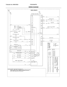 Wiring Diagram Diagram and Parts List for FGDS3065PFK  Frigidaire Range