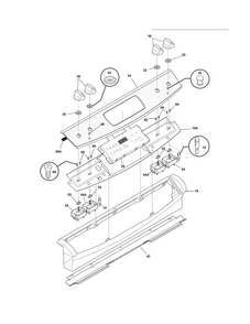 Backguard Diagram and Parts List for CFES3035LS3  Frigidaire Range