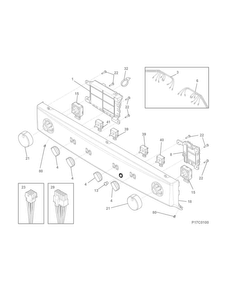Control Panel Diagram and Parts List for FFLG4033QW0  Frigidaire Washer Dryer Combo