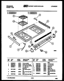 COOKTOP PARTS Diagram and Parts List for GPM638BDL8  Frigidaire Range