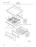 TOP / DRAWER Diagram and Parts List for CGLEF379GCA  Frigidaire Range