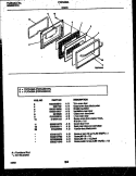 DOOR PARTS Diagram and Parts List for FGF343BAWA  Frigidaire Range