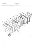 DOOR Diagram and Parts List for FGF363MXCCA  Frigidaire Range