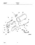 BURNER, VALVE Diagram and Parts List for GLGQ332AS1  Frigidaire Dryer