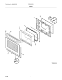 DOOR Diagram and Parts List for FEF336ECH  Frigidaire Range