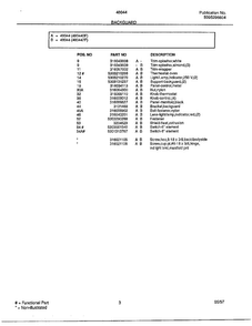 Backguard Page 2 Diagram and Parts List for 480447F  Frigidaire Range