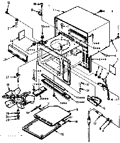 Cabinet Parts Diagram and Parts List for 5648788691  Kenmore Microwave