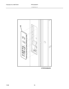 Controls Diagram and Parts List for PRFG2383AF4  Frigidaire Refrigerator